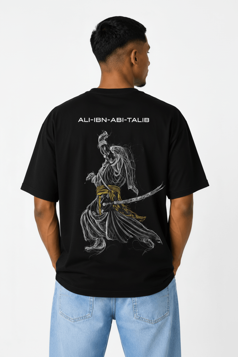 Ali Ibn Abi Talib Oversized T-Shirt | Premium Islamic Streetwear | 240 GSM Cotton - Desertwear.in
