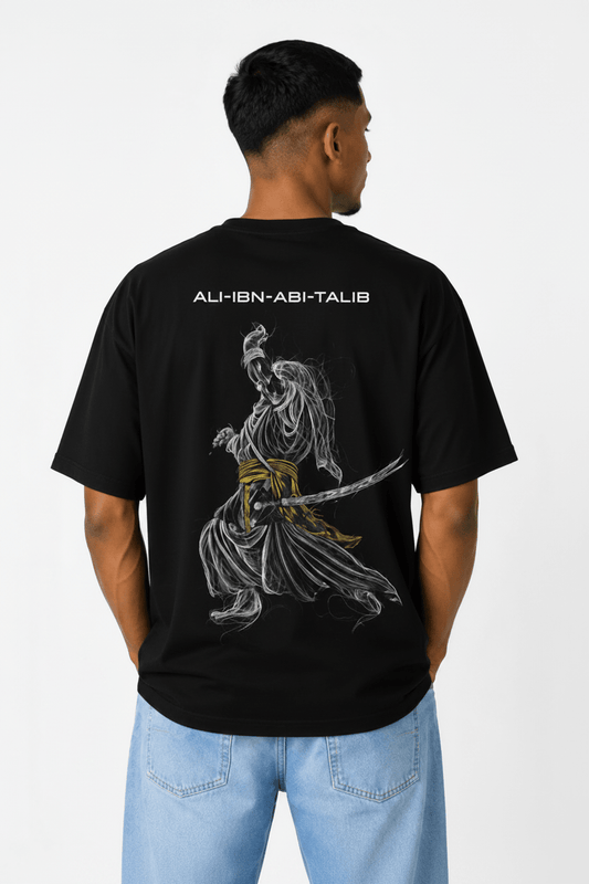 Ali Ibn Abi Talib Oversized T-Shirt | Premium Islamic Streetwear | 240 GSM Cotton - Desertwear.in