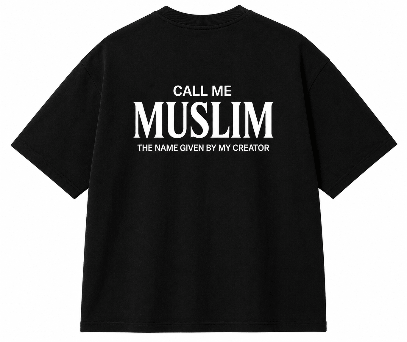 Call Me Muslim Oversized T-Shirt | Premium Islamic Streetwear | 240 GSM Cotton - Desertwear.in