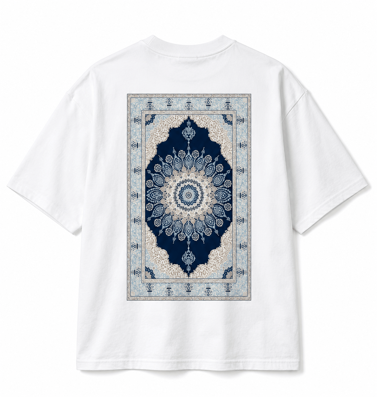 Desertwear DUA Islamic Calligraphy Oversized T-Shirt | White | 240 GSM French Terry Cotton - Desertwear.in