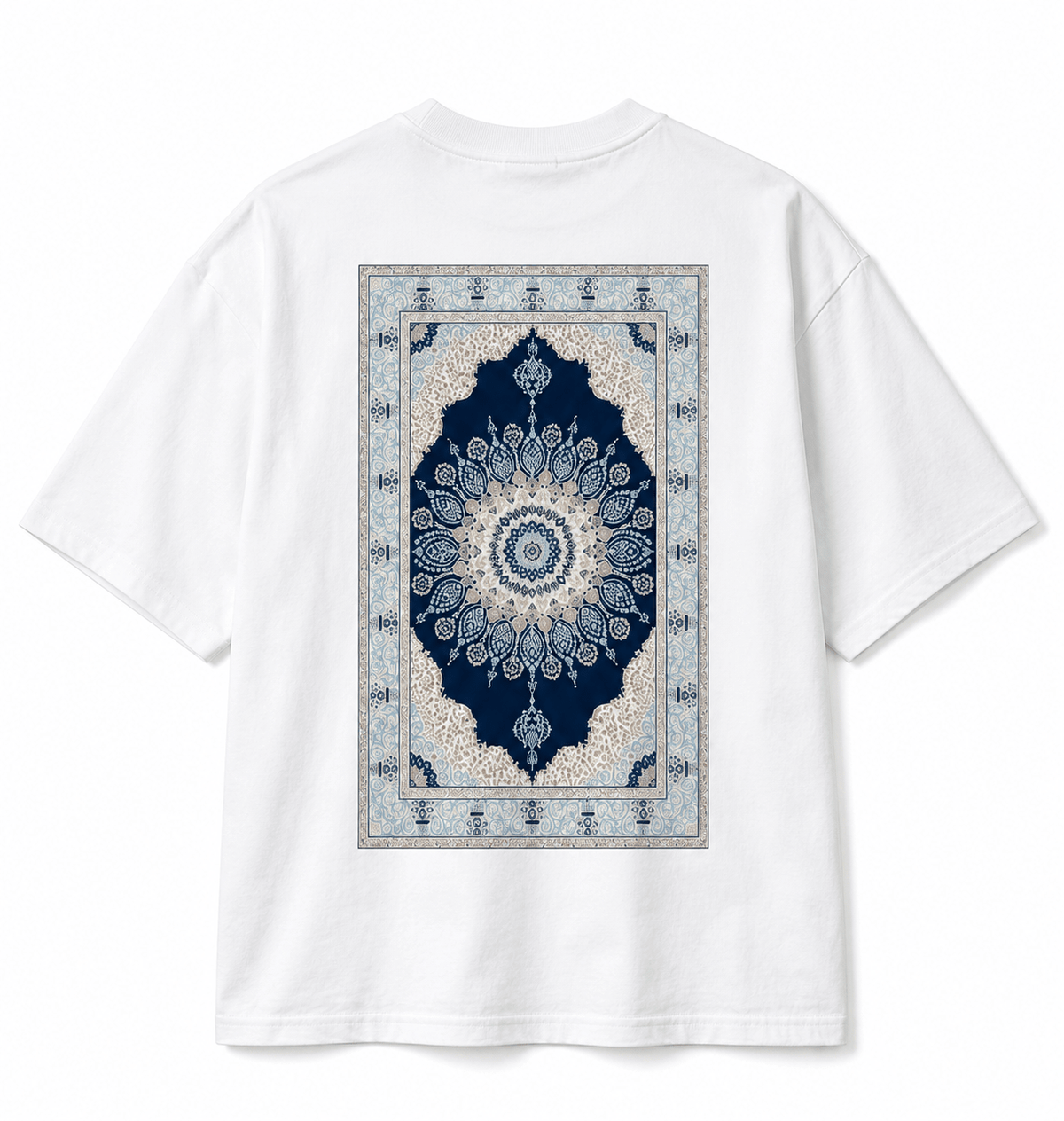 Desertwear DUA Islamic Calligraphy Oversized T-Shirt | White | 240 GSM French Terry Cotton - Desertwear.in