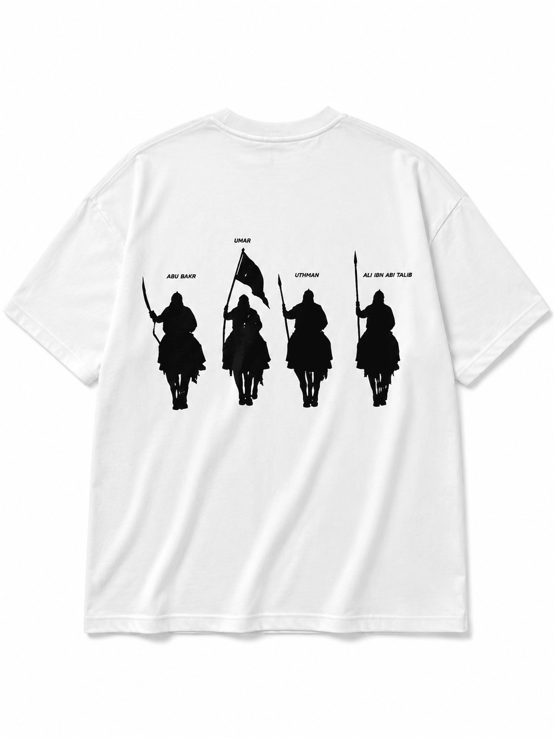 SAHABA Oversized T-Shirt | Premium Islamic Streetwear | White Edition | 240 GSM Cotton - Desertwear.in