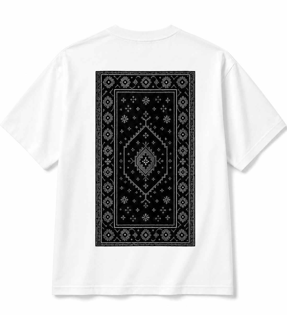 Taqwa Islamic Calligraphy Oversized T-Shirt for Men | White | 240 GSM French Terry | Desertwear India - Desertwear.in